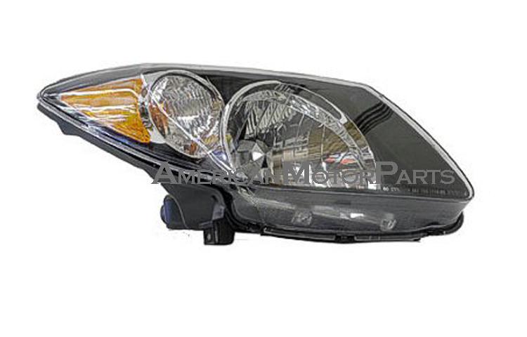 Right passenger side replacement headlight w/ black bezel 03-04 pontiac vibe