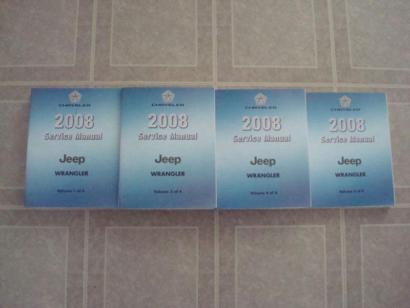 2008 chrysler jeep wrangler rubicon factory service work shop repair manual book