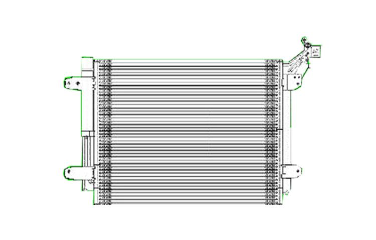 Replacement ac condenser parallel flow type 09-10 volkswagen tiguan 5n0820411c