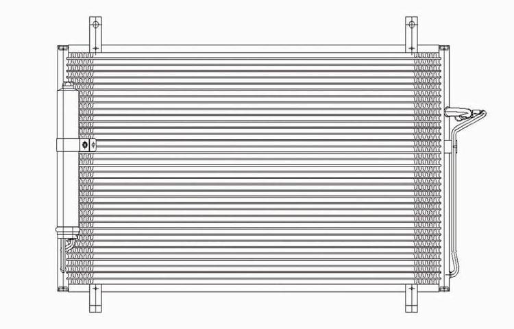 Replacement ac condenser parallel flow type 2003-2008 nissan 350z 92100cd00a