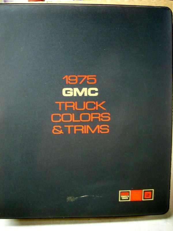 1975 75 gmc truck dealer color manual sierra suburban jimmy sprint astro 95