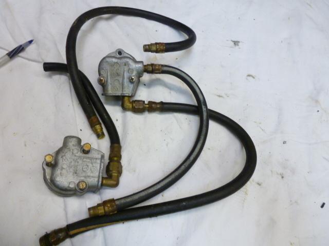 1968 mercury 65hp 4-cyl twin fuel pump assy hoses model 650 outboard boat motor