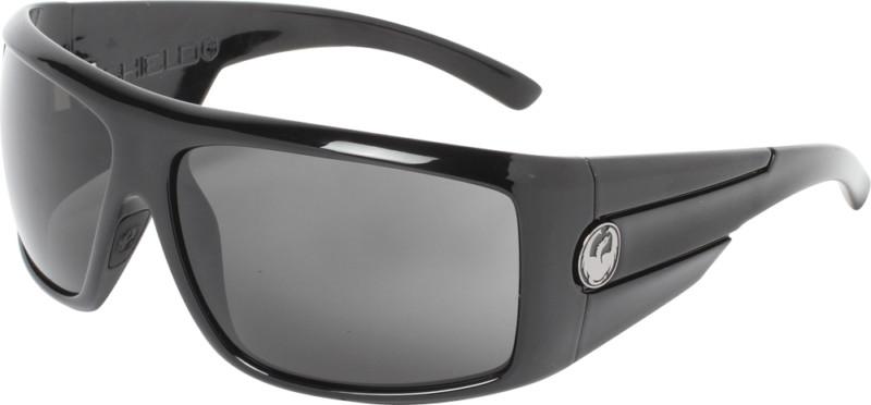 Dragon alliance shield polarized sunglasses jet black/gray lens