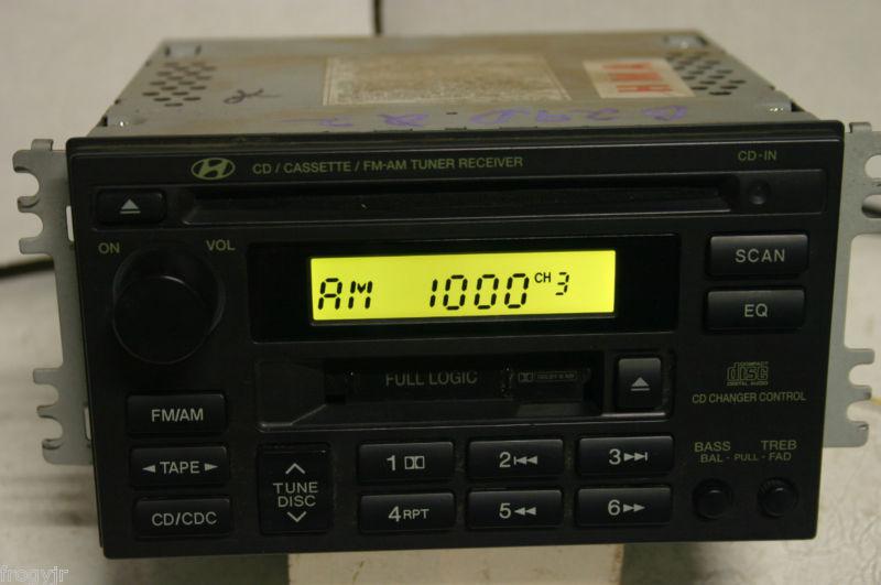 2002-2005 hyundai sonata am-fm factory radio cassette single cd player oem 