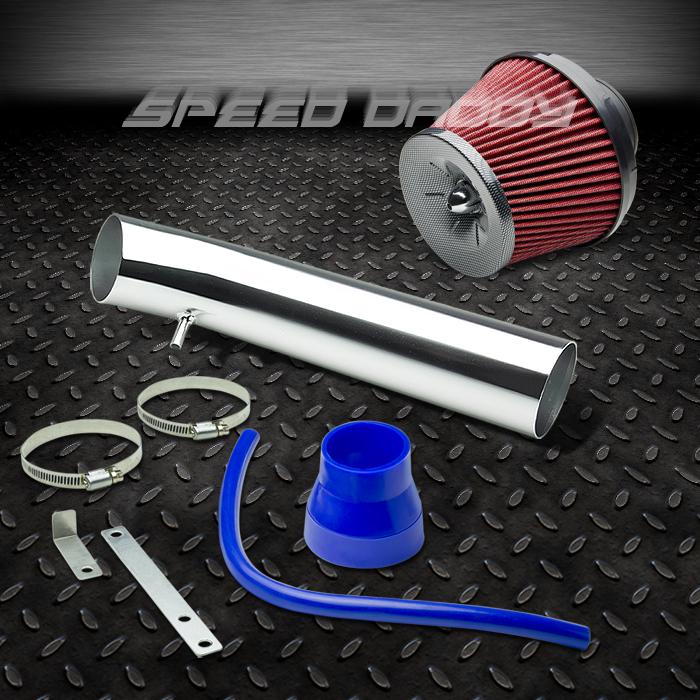 Short ram air intake induction+red carbon filter kit 92-95 civic eg1 eg2 eh ej