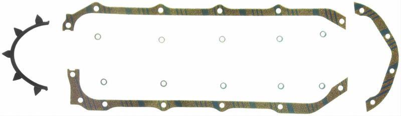 Felos30191c-2 fel-pro oil pan gaskets multi-piece cork/rubber pontiac v8 each -