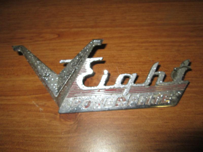 1954 dodge v eight power flite trunk emblem ornament badge gasser 241 hemi rat