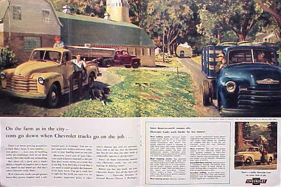 1953 chevy pickup truck original old ad buy 5+= free ship cmy store great ads 