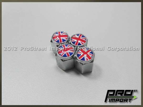 Universal uk flag look tire wheel stem valve caps for mini copper ~us seller~