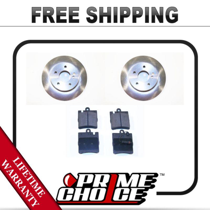 Rear kit (2) brake rotors and (1 set) ceramic brake pads with lifetime warranty