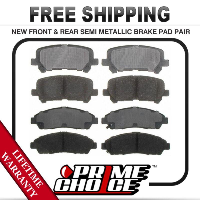 Complete set of front and rear premium brake pads with lifetime warranty