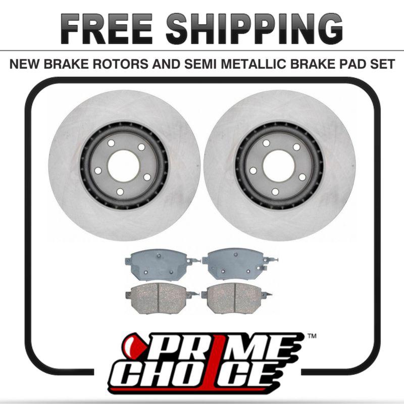 Premium front metallic brake pads and disc rotors complete kit left & right pair