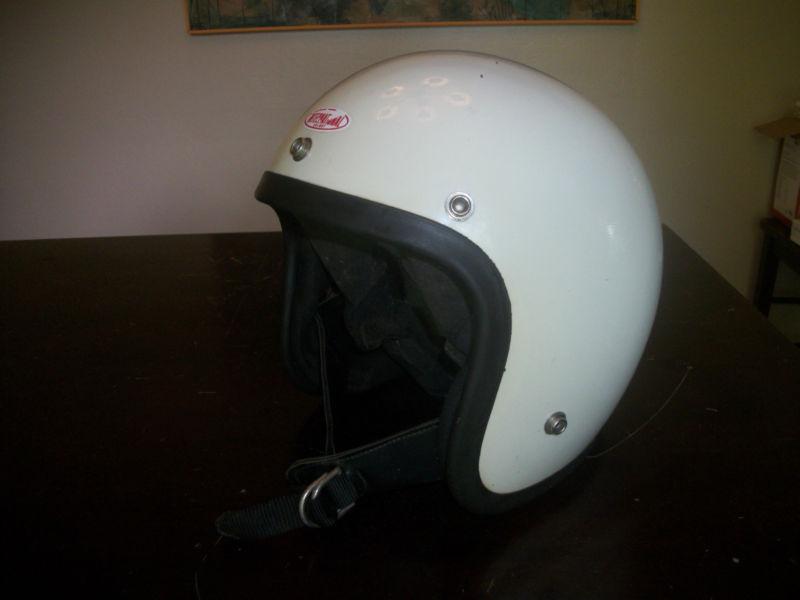 Vintage white buco international helmet chopper ic400 july 1973