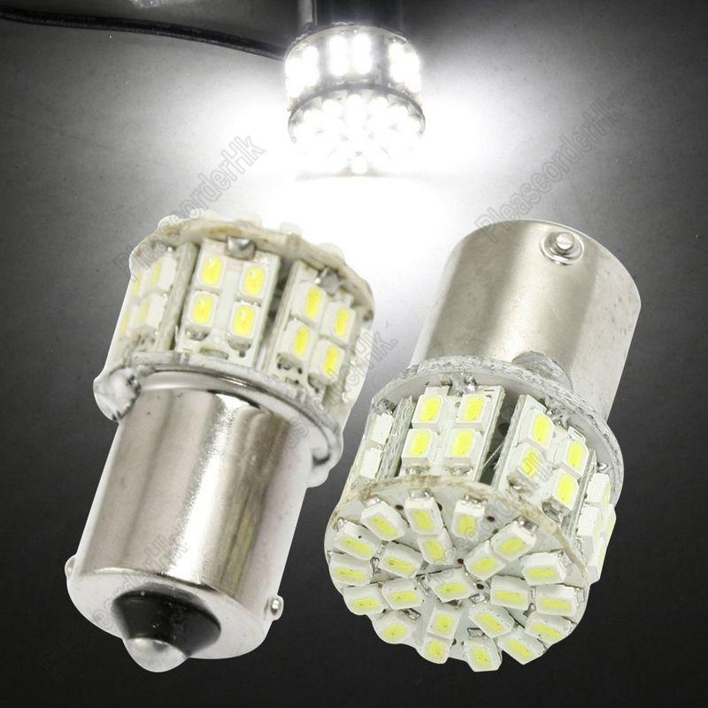 2x 50-led 1156 ba15s 1210 smd auto car tail rear light bulb pure white low power