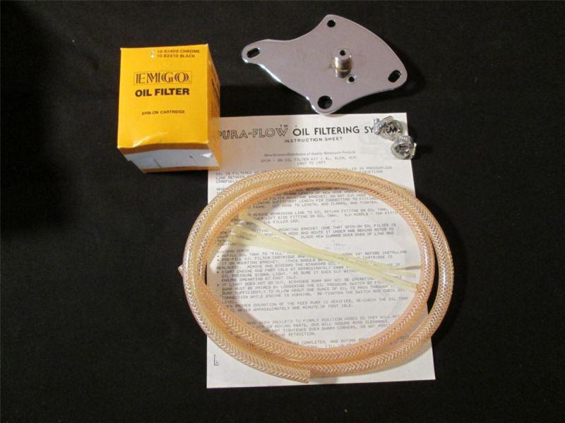 Pura-flow oil filter kit for 1957-1977 harley xl sportster