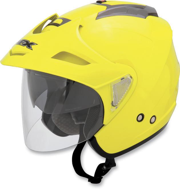 Afx fx-50 open face motorcycle helmet hi-vis yellow 2xl/xx-large