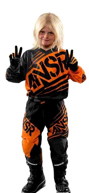 Answer syncron yth gear set jersey pant gloves orange new motocross offroad atv 