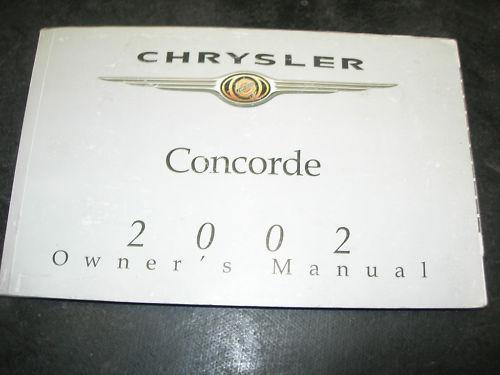 2002 chryslerconcord  owners manual 