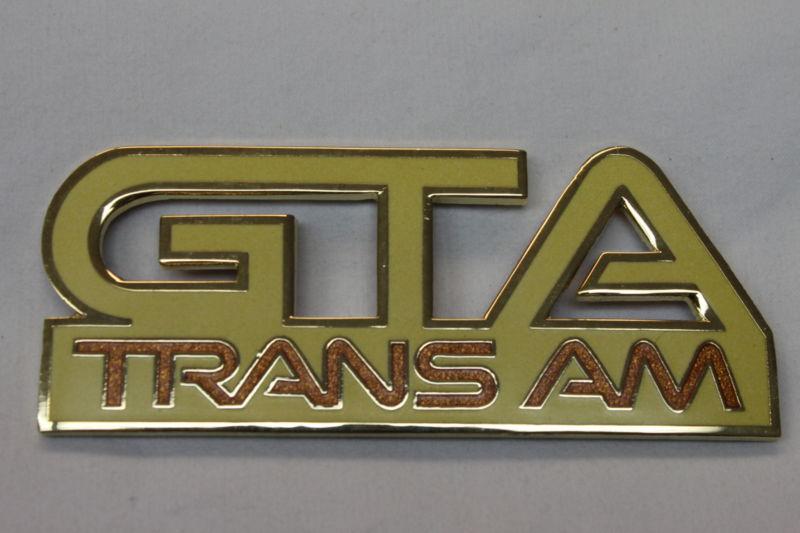 1992 trans am gta jamaica yellow front fender emblem new