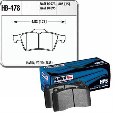 Hawk performance brake pads ferro-carbon hps rear mazda volvo 3 5 s40 v50 set