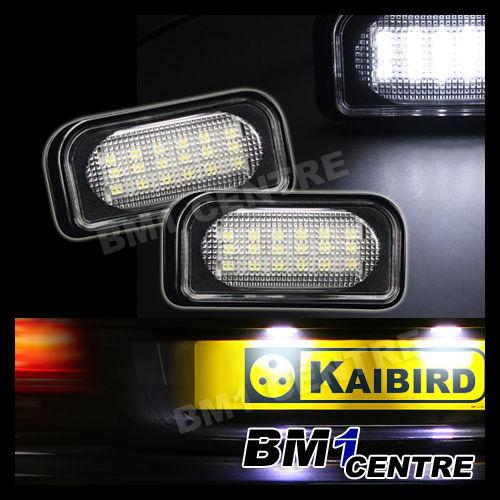 2pcs 18x white led license plate light lamp for benz c class w203 2001-2007 amg