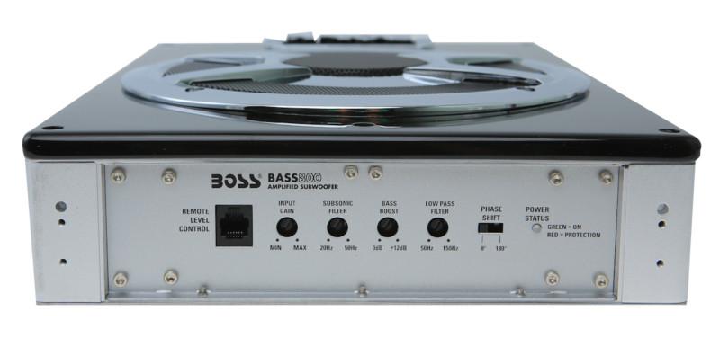 Boss bass800 +3yr waranty car 8" slim thin 800w enclosed amplified subwoofer new