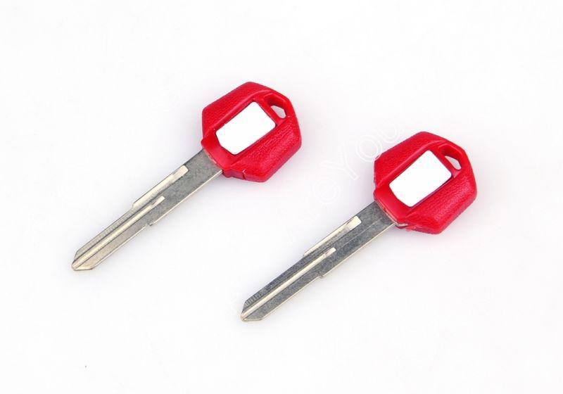 2pcs blade blank key motorcycle suzuki gsx1300 bking all year red