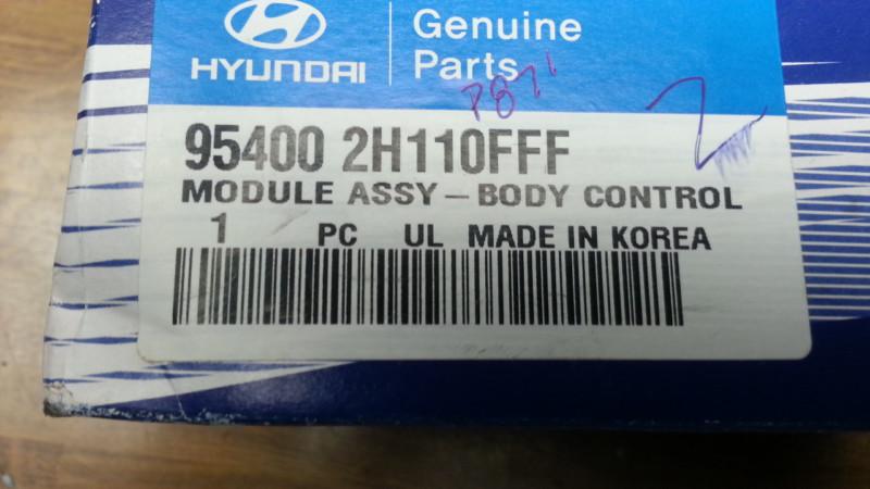 New genuine hyundai elantra 06-10 body control module bcm oem 95400-2h110-fff