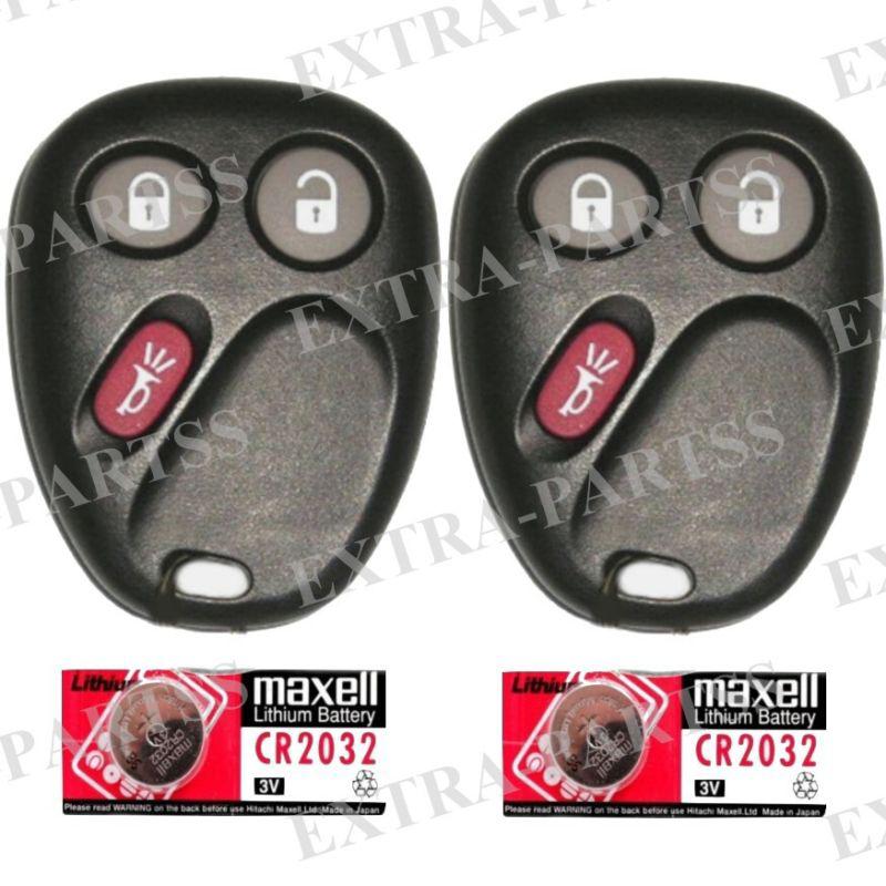 Pair of new remote key keyless entry fob transmitter  lhj011 + 2 extra batteries