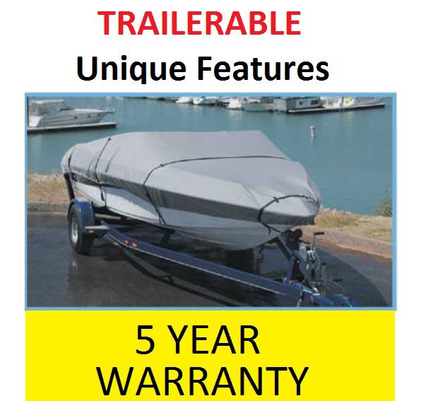 Boat cover for galaxie of california 21 lx warrior 98-01