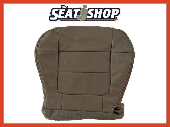 2001 ford f150 lariat supercrew leather seat cover driver bottom buckets grey p4