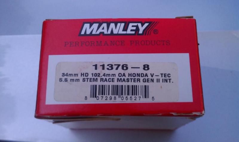 Manley honda / acura race master 34mm intake valves (set of 8) pn 11376-8