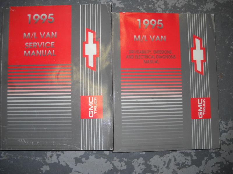 1995 chevy gmc ml m/l van service shop manual set
