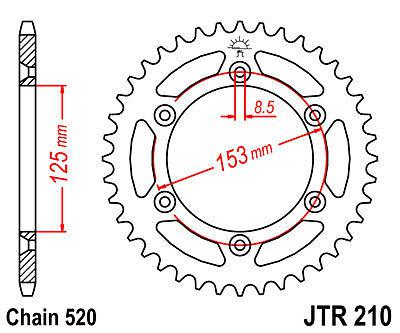 Jt steel rear sprocket fits honda cr crf xr 1984-2012 43t jtr210.43 t