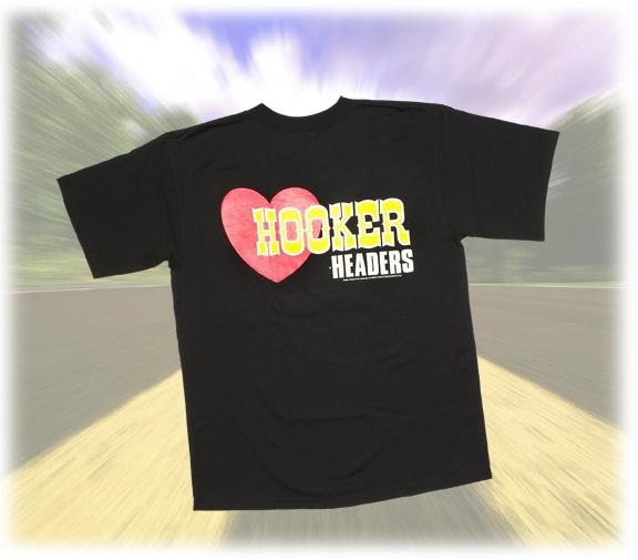 Hooker headers muscle car art black t-shirt
