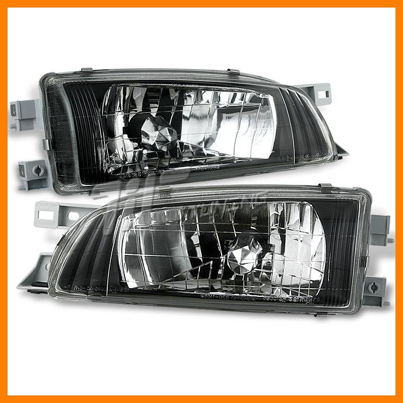 1999-2001 subaru impreza black jdm headlamps left+right pair lights 2.5rs sti