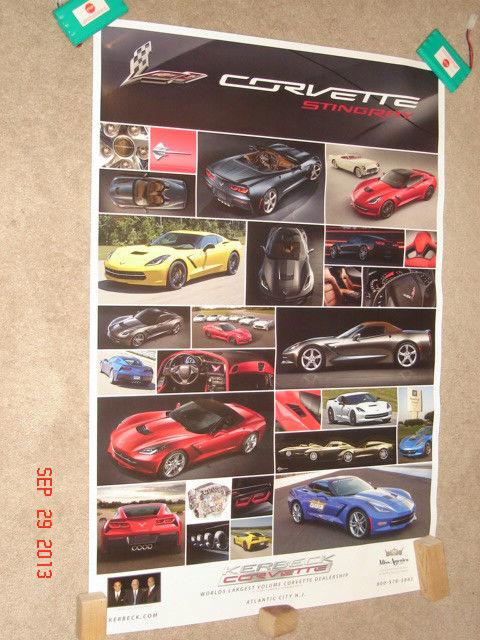 2014 corvette poster 24" x 36" new