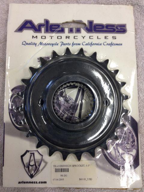 Harley arlen ness tramsmision 24t sprocket for chain- 1/2" offset part- #98-261