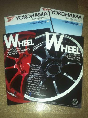 Jdm yokohama 2009, 2012 wheel catalog and tire cataloge x2 for a total of 4 cata