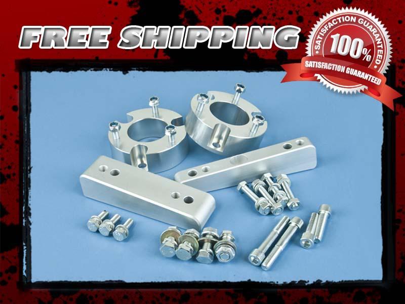 Silver aluminum coil spacer block lift kit front 3" differential drop 4x4 4wd