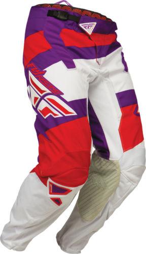 Fly racing kinetic blocks pants purple/red/white 34 367-53934