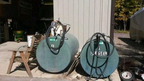 275 - 300 gallon fuel tank and hand pump