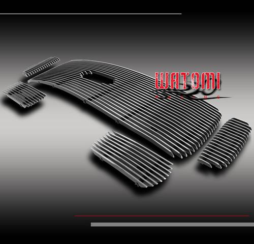 99-04 f250 f350 super duty/00+ excursion upper+tow hook billet grille logo cut