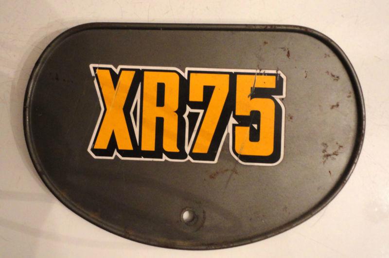 1974 honda xr 75 factory original k1 side cover w/ decal xr75 73 74 75 76 bike