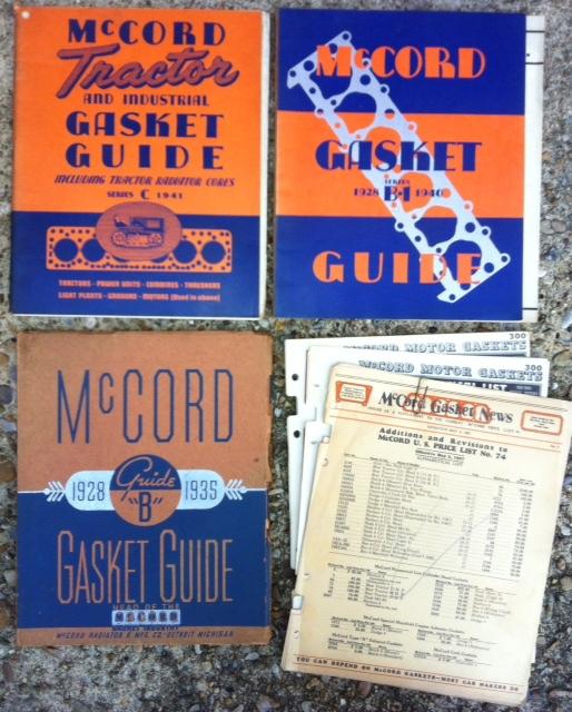 1909-41 mccord gasket service guide catalog book ford dodge truck tractor lot +
