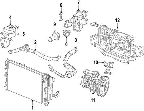 Mopar oem 5058156ai radiator-recovery tank