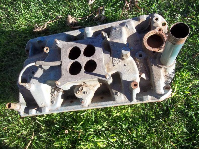 1971-1972 amc 4 barrell 4bbl factory 360 intake manifold, 3213989