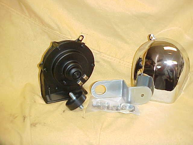 Sportster,71-85,complete horn kit, oe style with mount, horn cover, iso mount