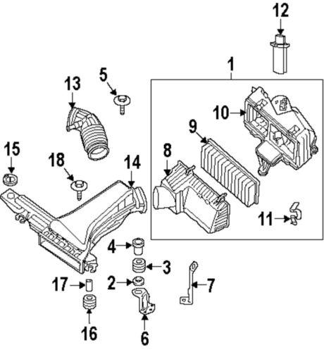 Nissan oem 165549n00a air intake-intake duct