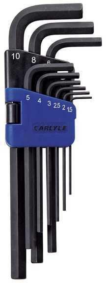 Carlyle hand tools cht hklms9 - hex key set, long arm hex metric